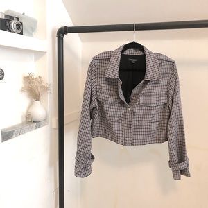 Cropped Lavender Plaid L Wild Fable Jacket